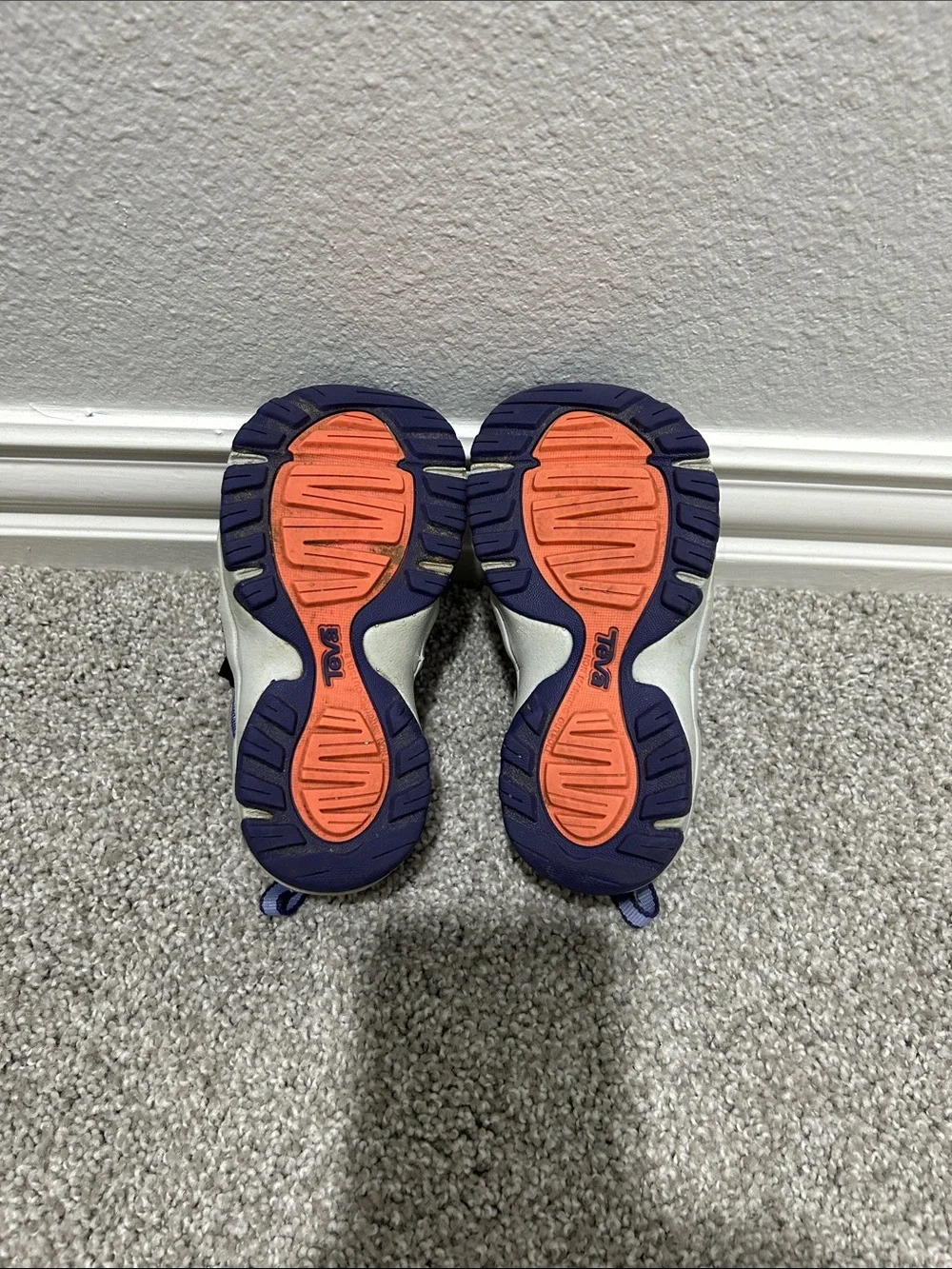 Teva Kids Grey and Purple closed toe sandals - 8C